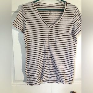 Medium, Universal Thread Maroon and White Striped Tee